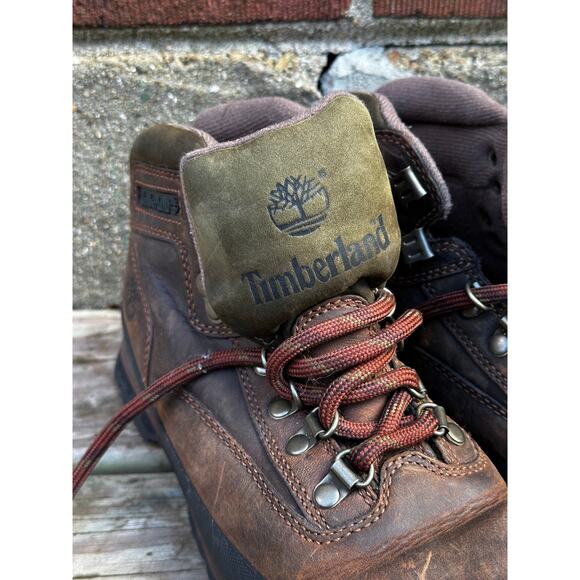 Timberland Kids Leather Waterproof Hiking Boots Size 6.5M Brown - Picture 4 of 7